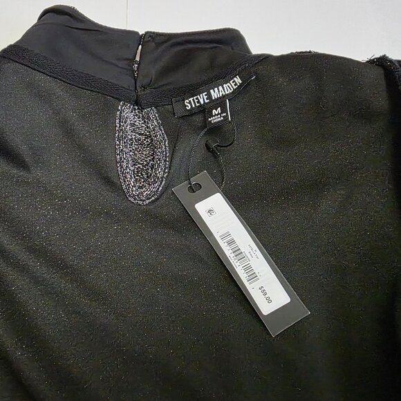 Steve Madden Estella Metallic Puff Shoulder Knit Top - Picture 13 of 16